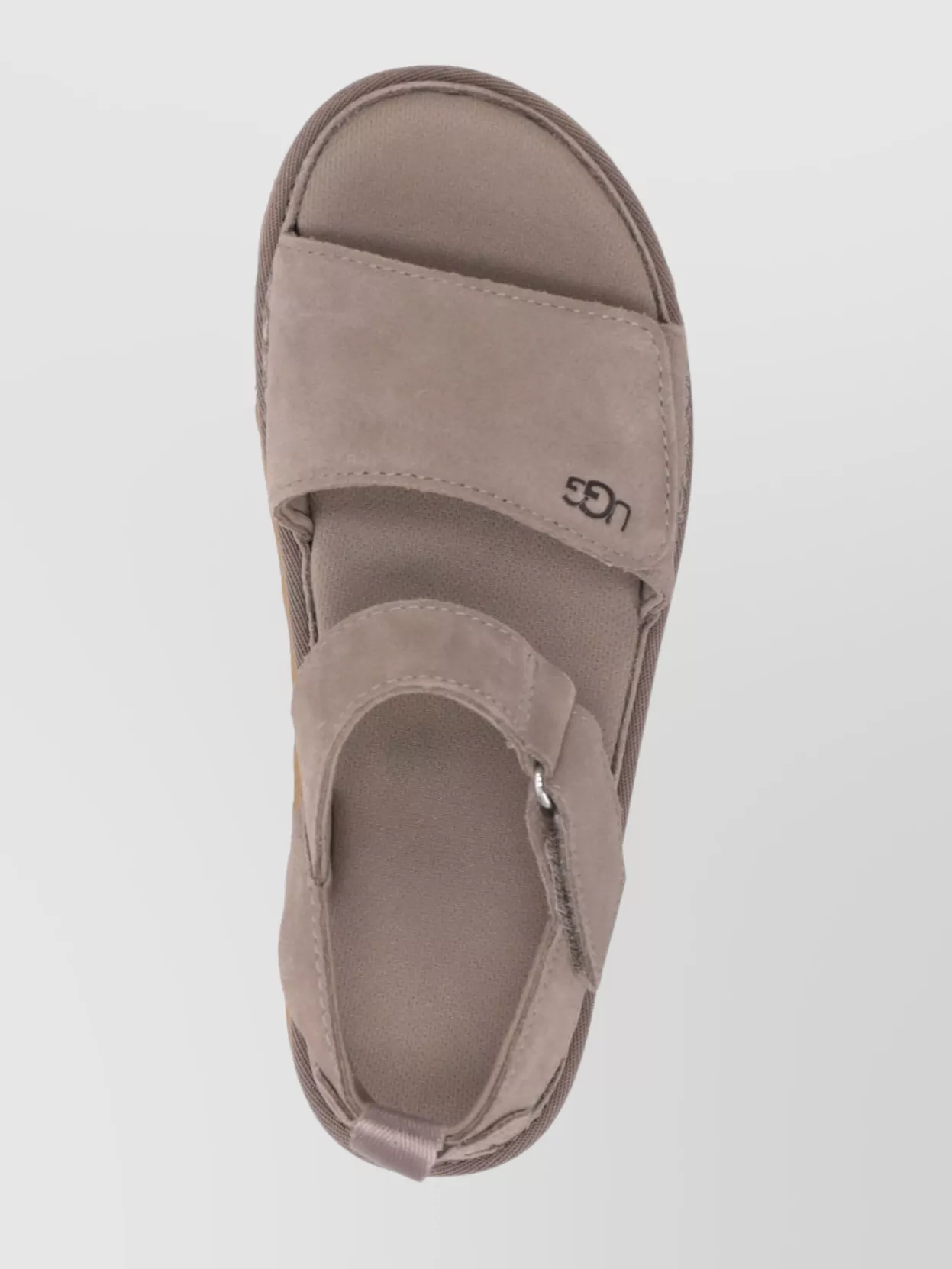 Ugg Suede Open Toe Flat Sole Sandals In Gray