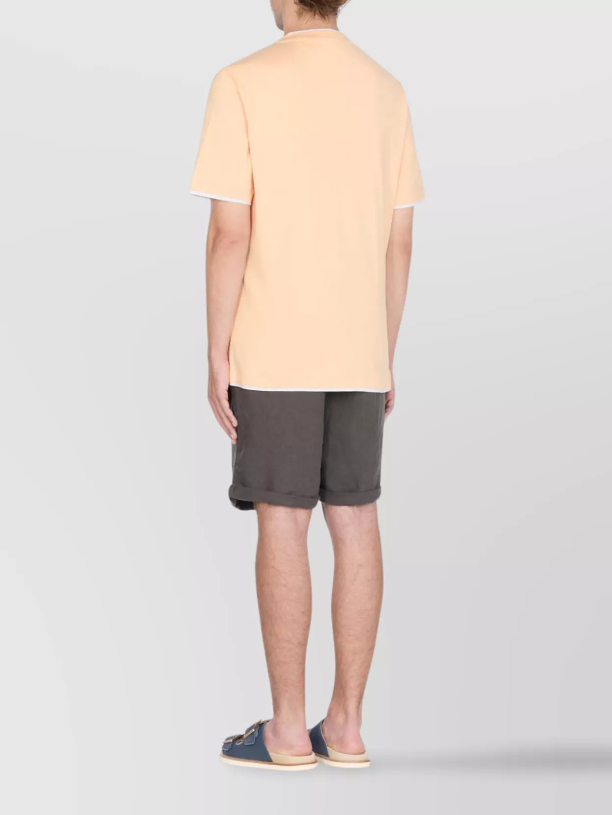 Brunello Cucinelli Crew Neck T-Shirt Contrast Trim