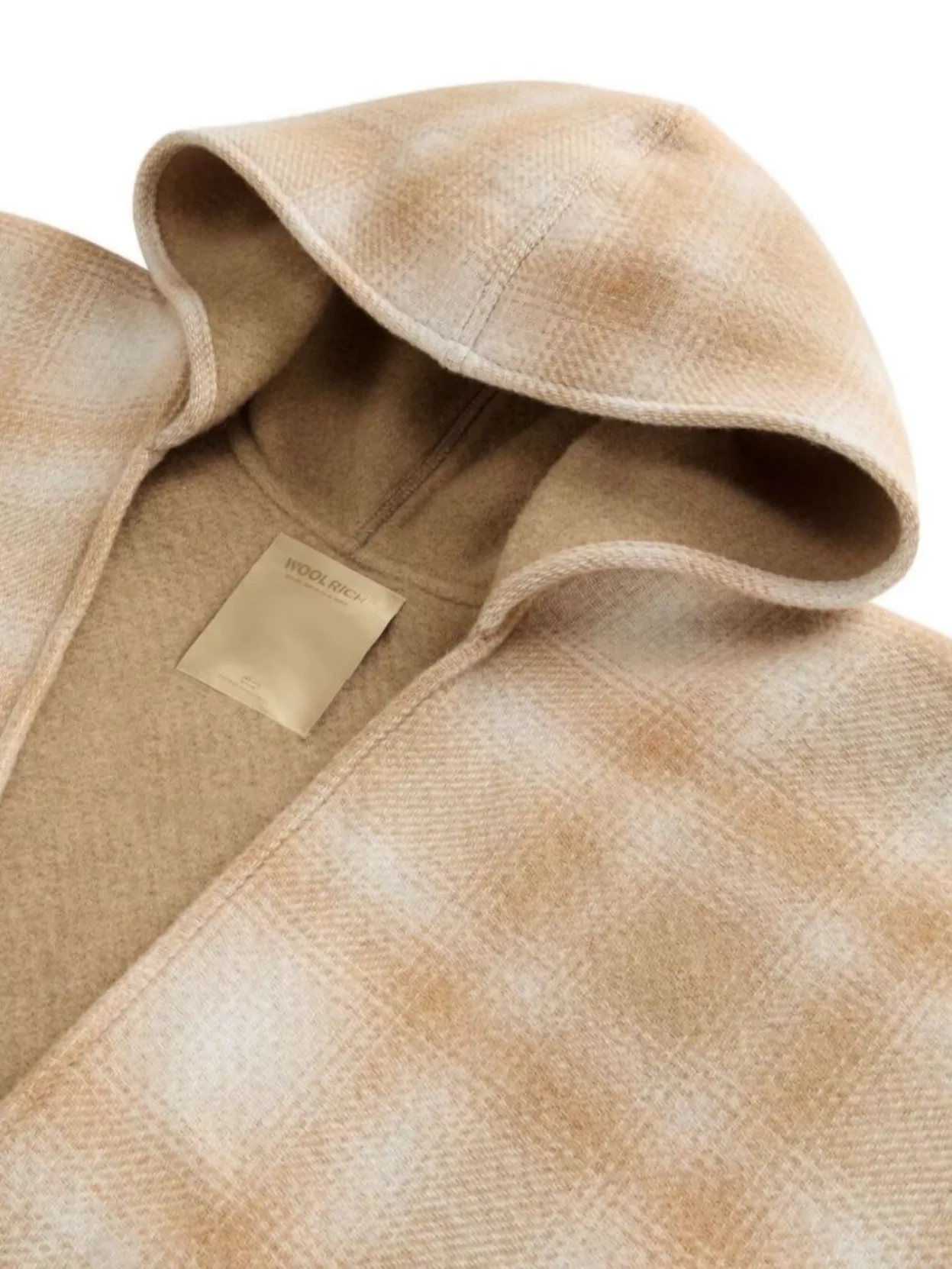 Woolrich Plaid Hooded Cape Front Pockets