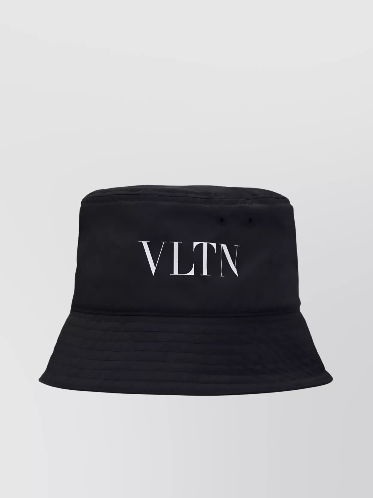 Shop Valentino Stitched Brim Breathable Hat In Black