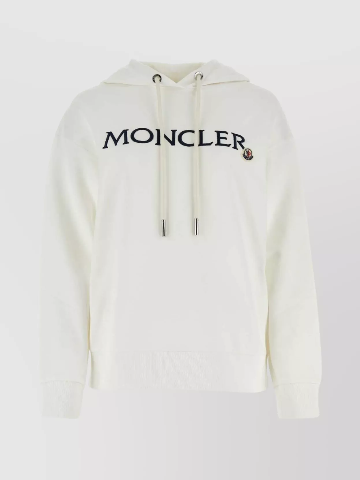 Shop Moncler Hooded Ribbed Cotton Sweatshirt