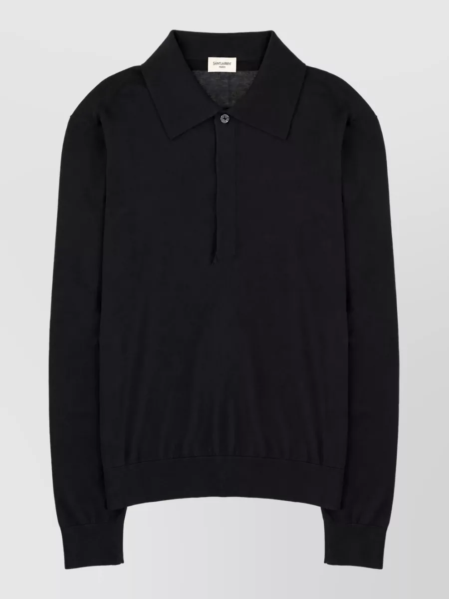 Saint Laurent Silk Polo Sweater