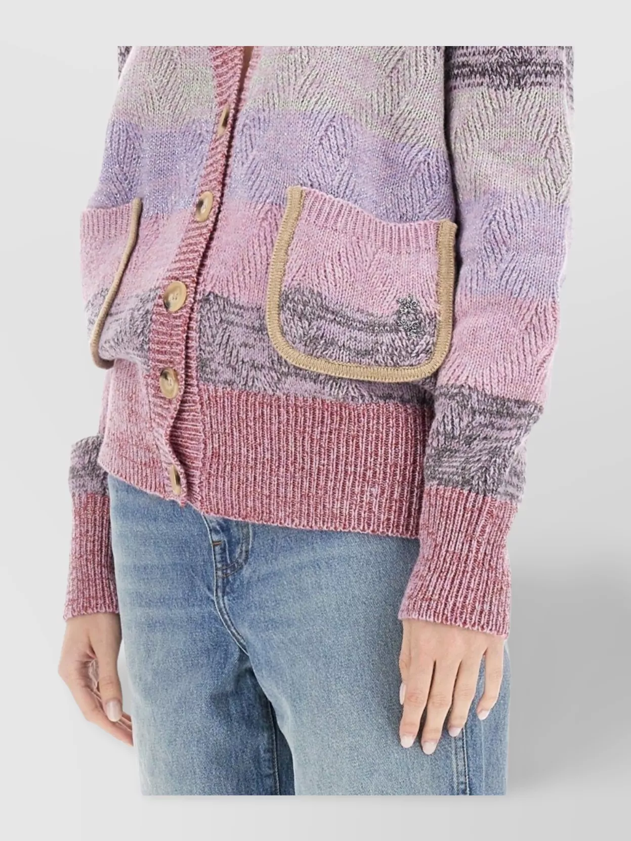 Cormio Oversized Knit Cardigan Textured Ribbing
