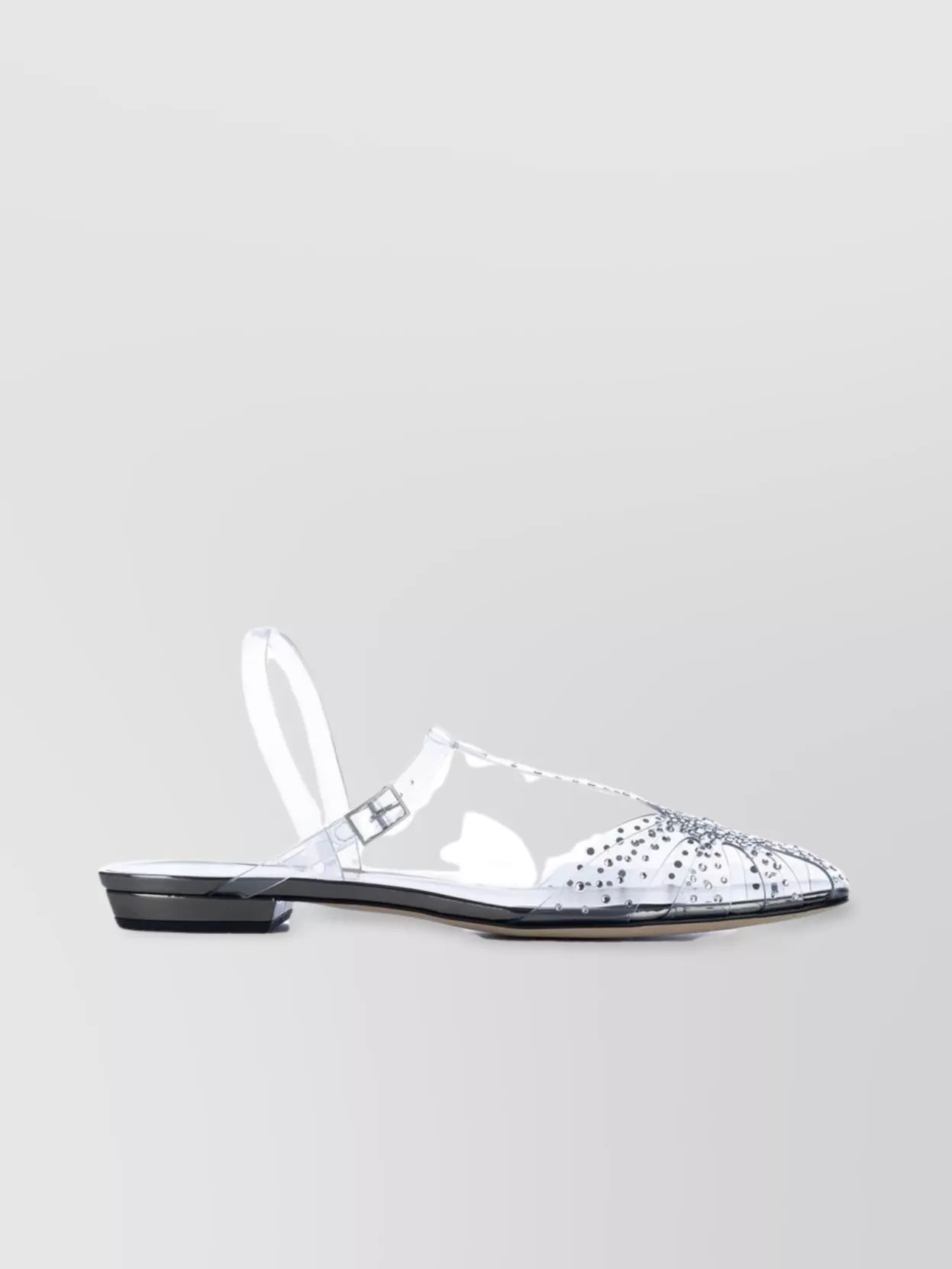 Giorgio Armani Embellished Pointed Toe Transparent Sandals