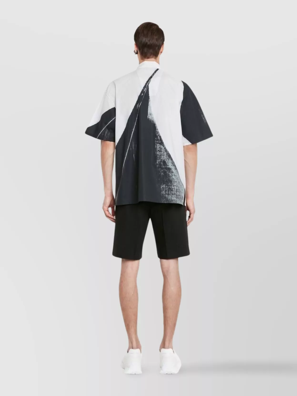 Alexander Mcqueen Graphic Print Cotton Shirt With Chest Pocket