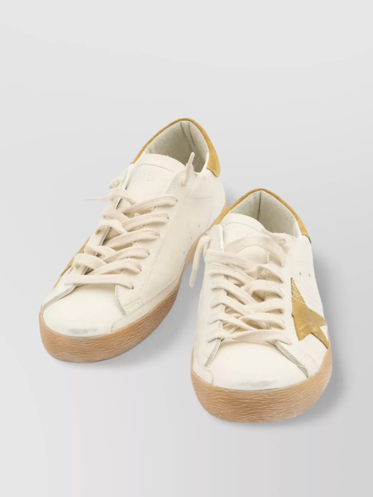 Golden Goose Leather Upper Sneakers With Suede Accents In Neutral