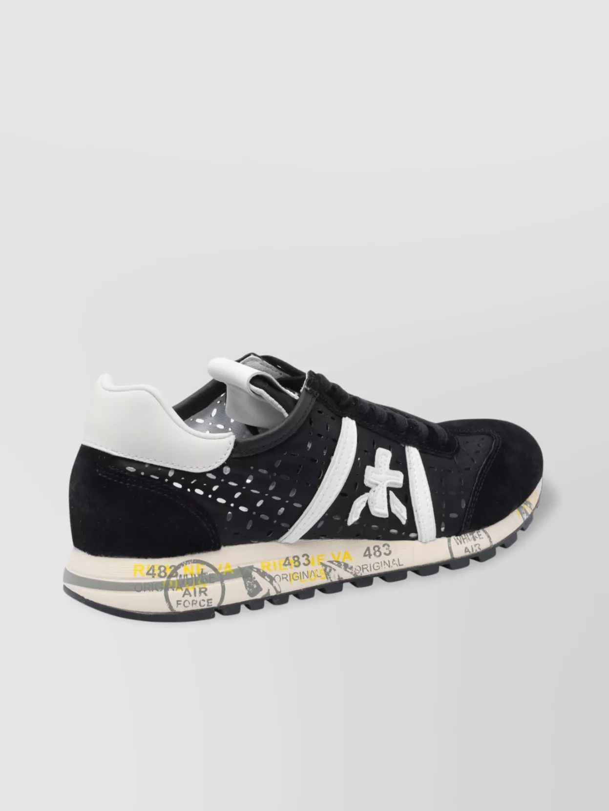 Premiata Low Top Sneakers With Contrast Heel Tab