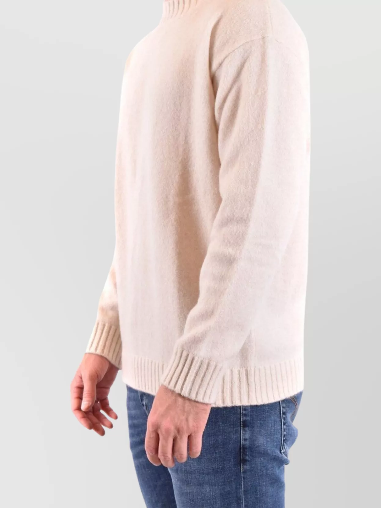 Laneus Knitwear With Long Sleeves And Ribbed Finish
