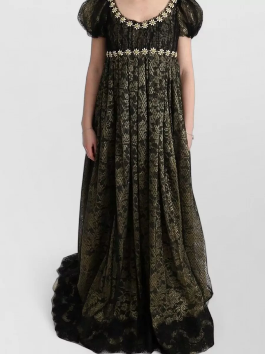 Dolce&Gabbana Crystal-embellished lace maxi dress