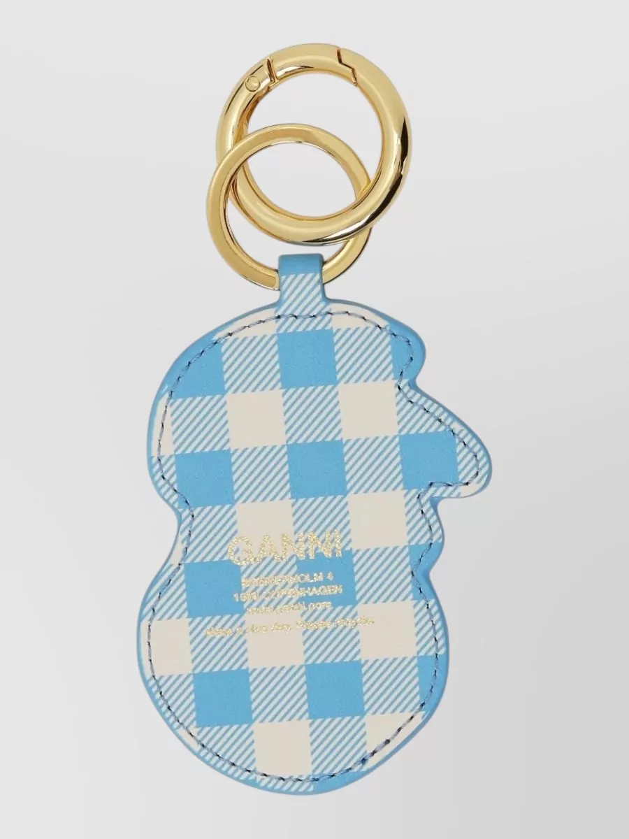 Ganni Leather Apple Keyring