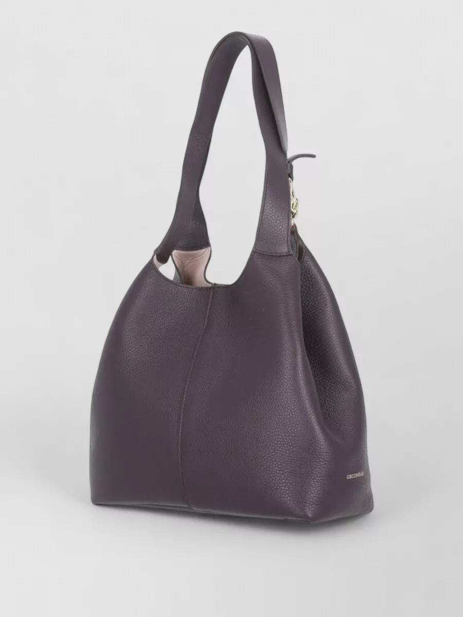 Coccinelle Shoulder Bag Two Handles Pebbled Leather