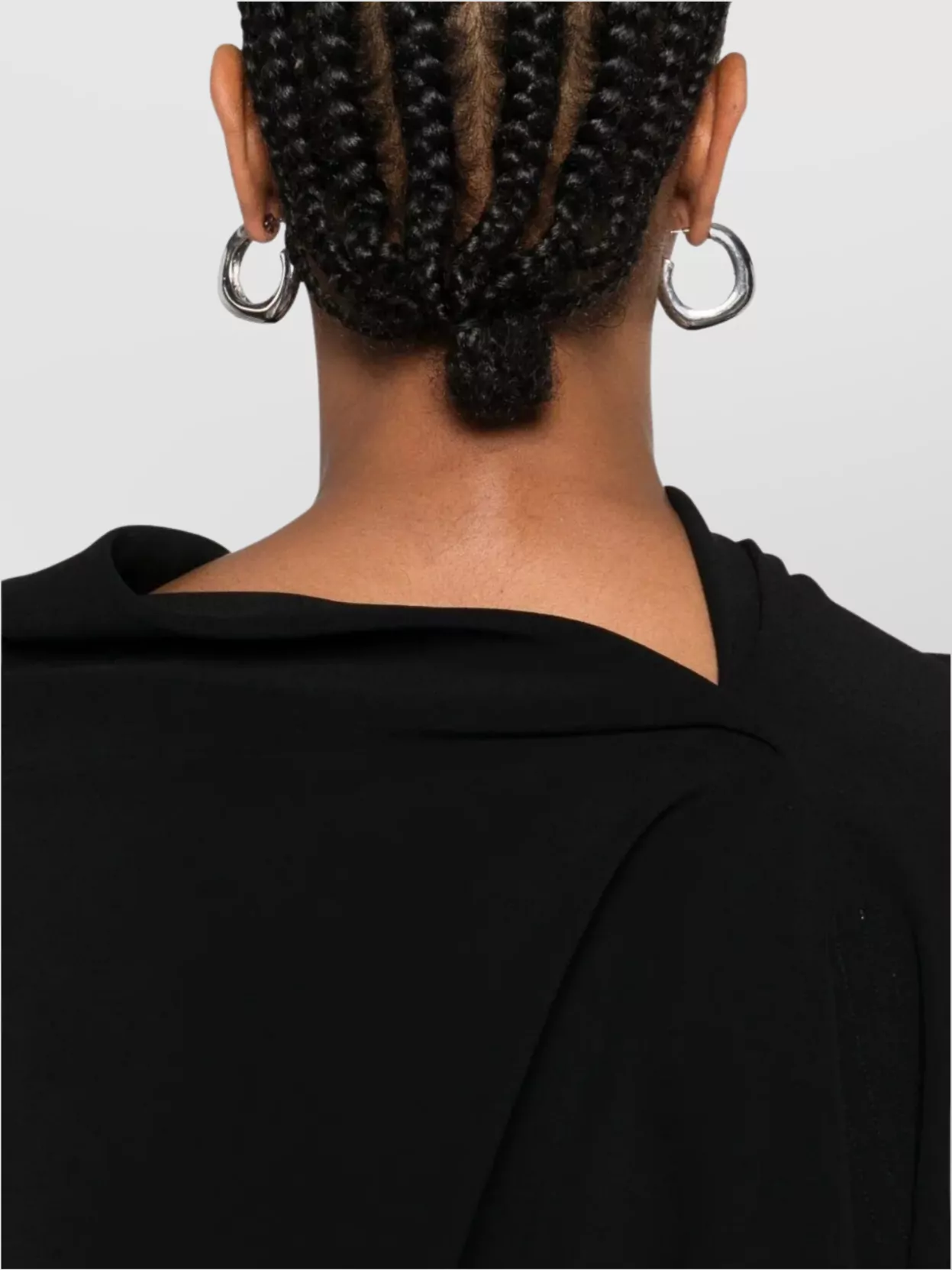 Rick Owens Asymmetric Draped Knit Top Cape