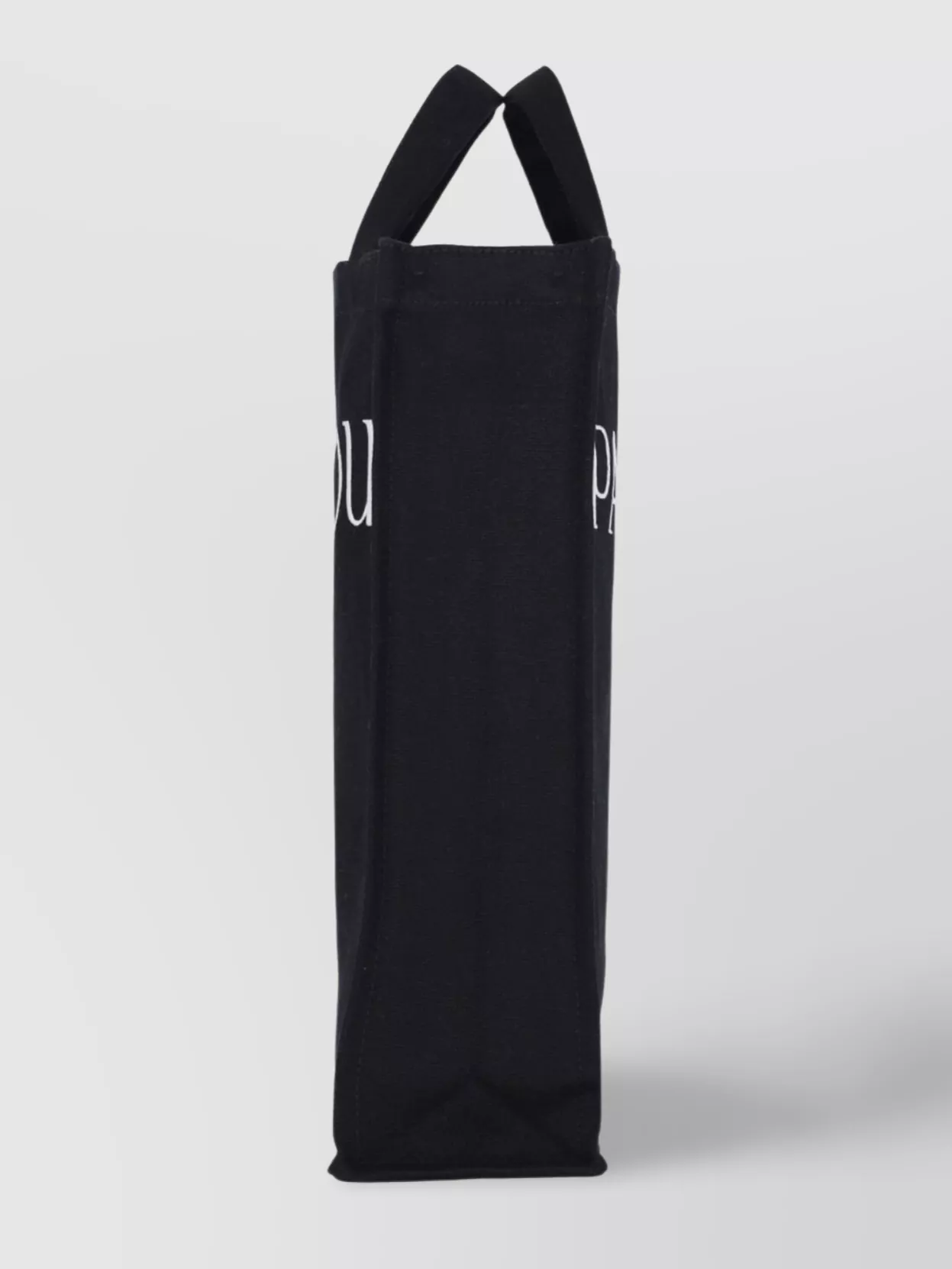Patou Rectangular Tote Bag With Shoulder Strap And Top Handles In Grey