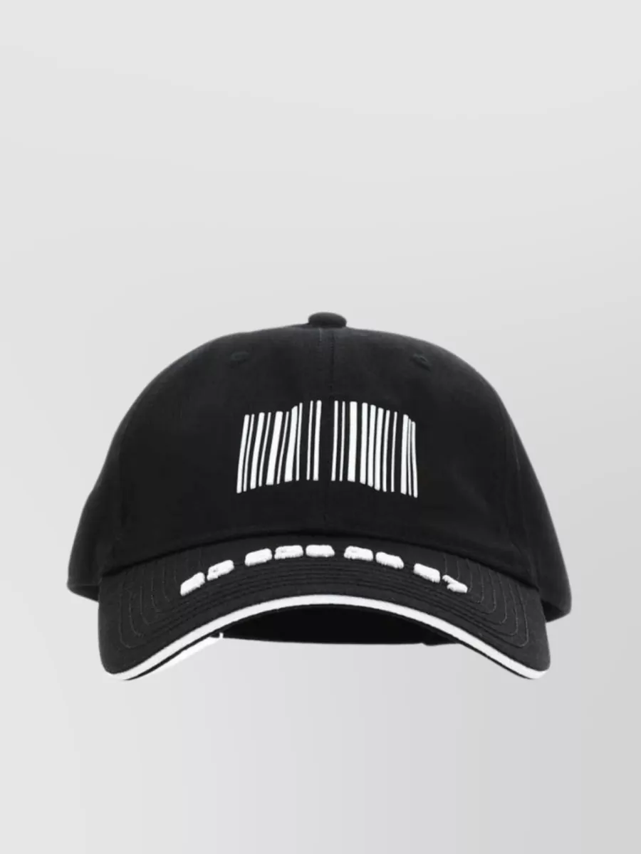 Shop Vtmnts Brim Curve Embroidered Ventilation Hat In Black