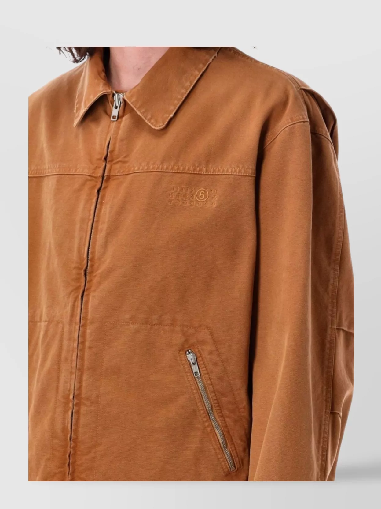 Mm6 Maison Margiela Zip Jacket In Canvas