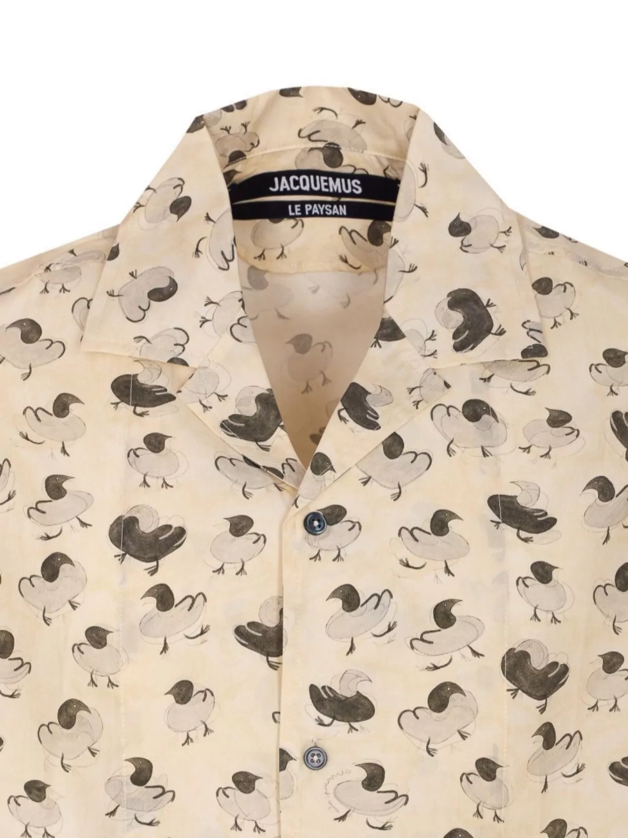Jacquemus Duck Print Short Sleeve Button-Down Shirt