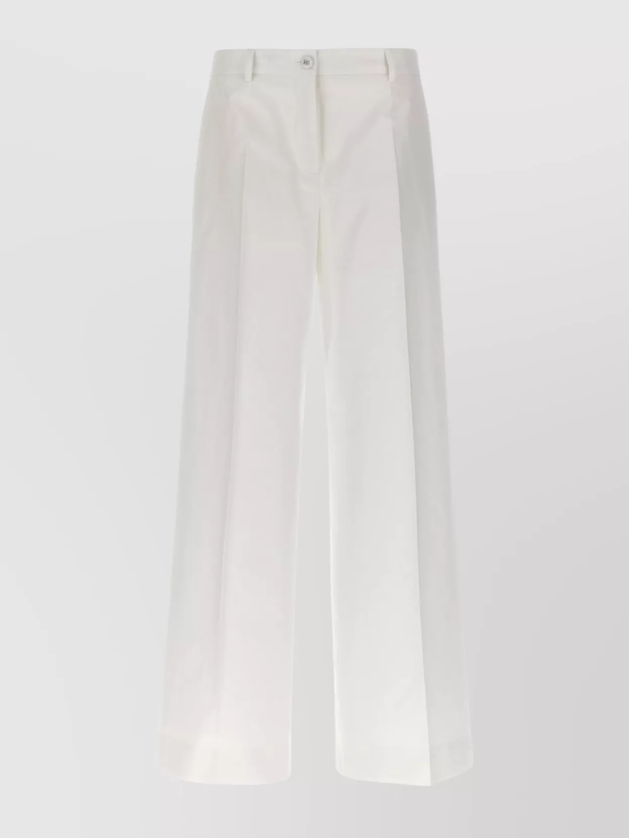 Dolce & Gabbana Flare Pants With Back Pockets And Wide Leg In White