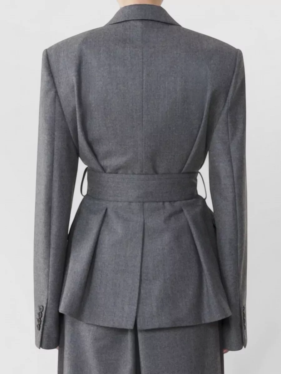 Lanvin Virgin Wool Belted Suit Jacket