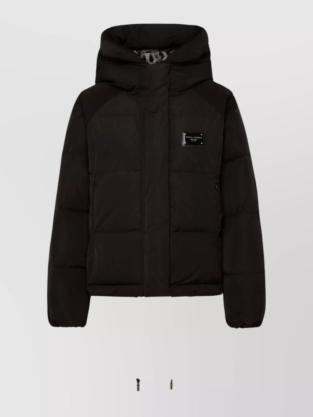Shop Dolce & Gabbana Puffer Jacket With Adjustable Hem And Hood