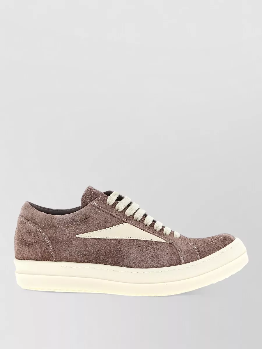 Rick Owens leather lace-up sneakers