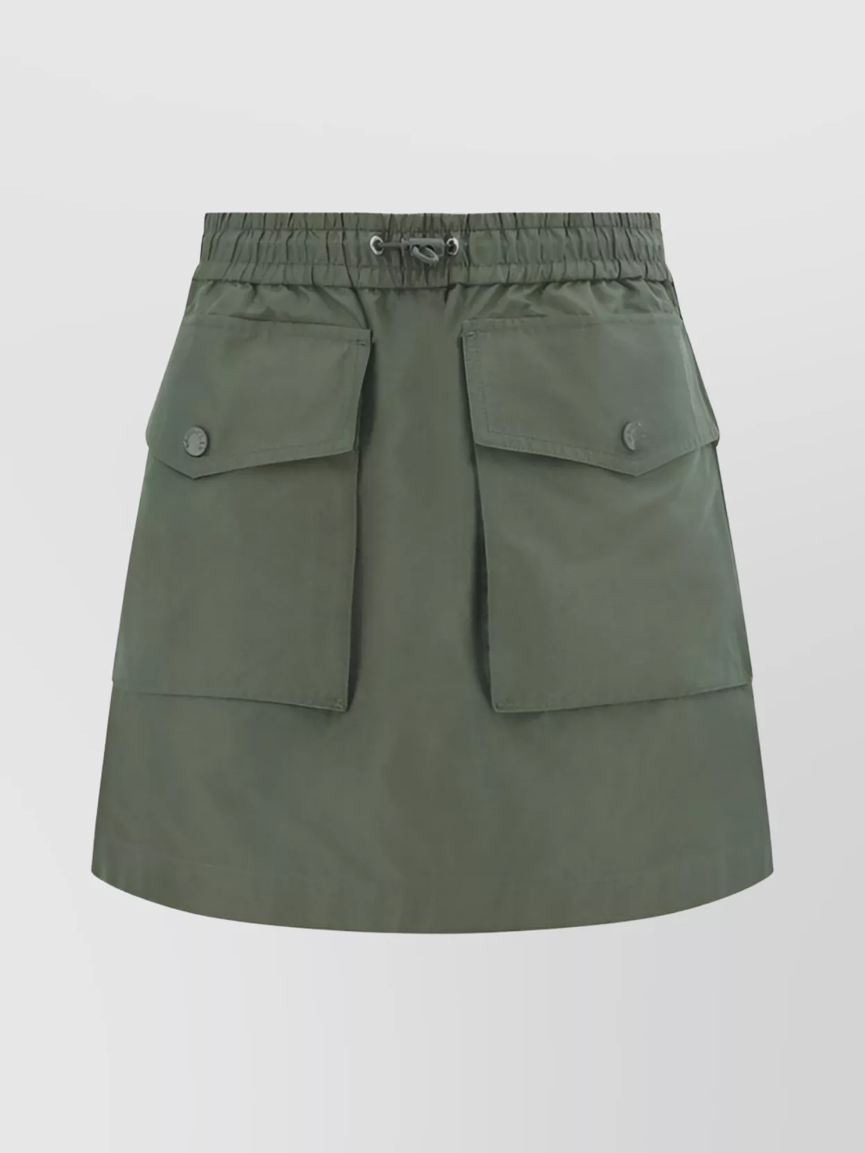 Moncler Cargo Pocket Cotton Skirt In Green