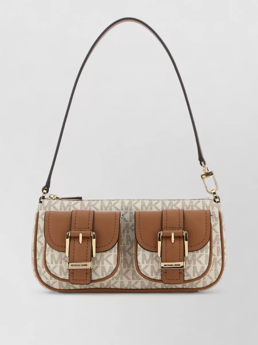 Michael Kors Zoe Shoulder Bag Featuring Buckle Detailing In Brown