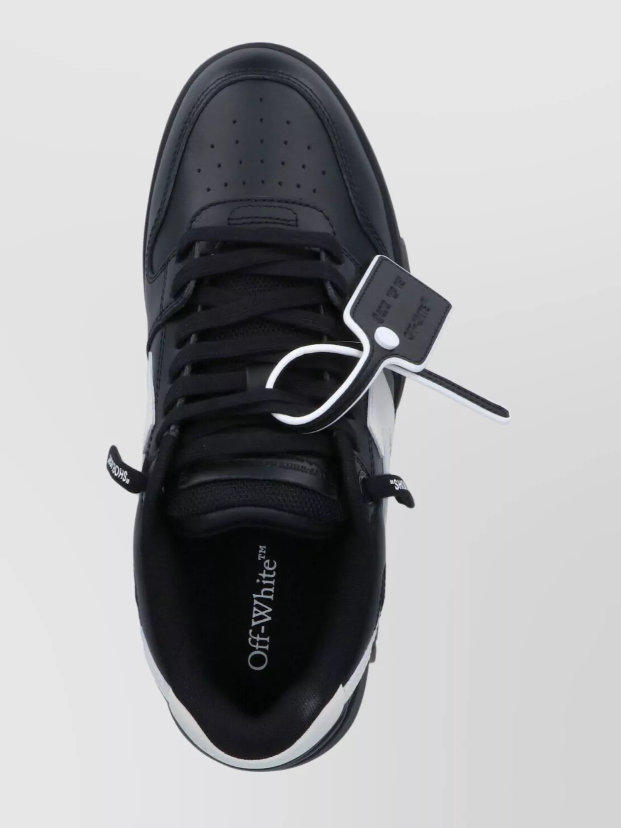 Off-White Leather Paneled Low-Top Sneakers