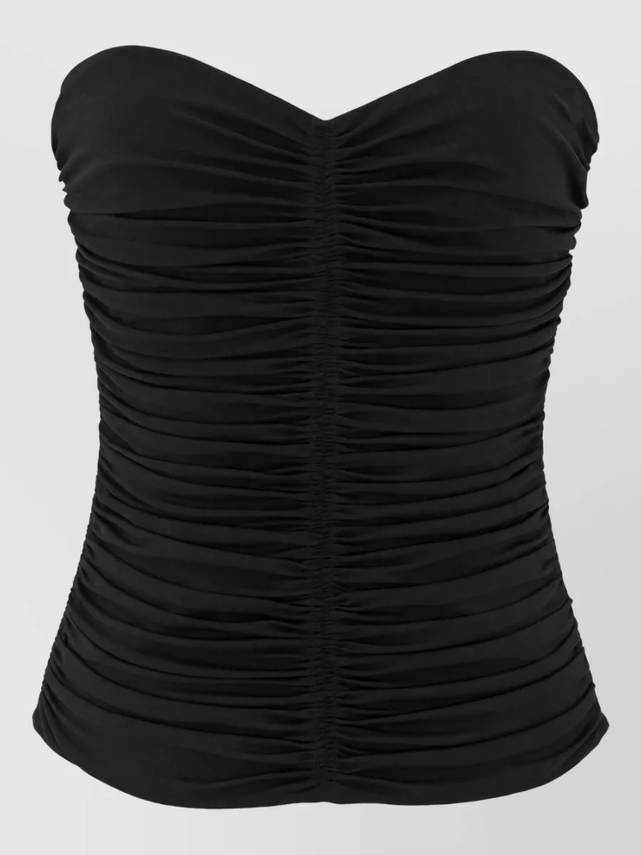 Saint Laurent crepe bustier top