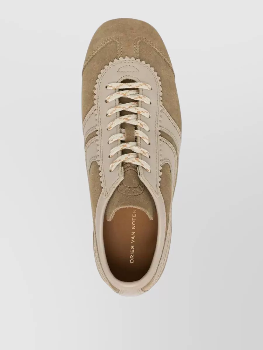 Dries Van Noten Leather Low-Top Sneakers