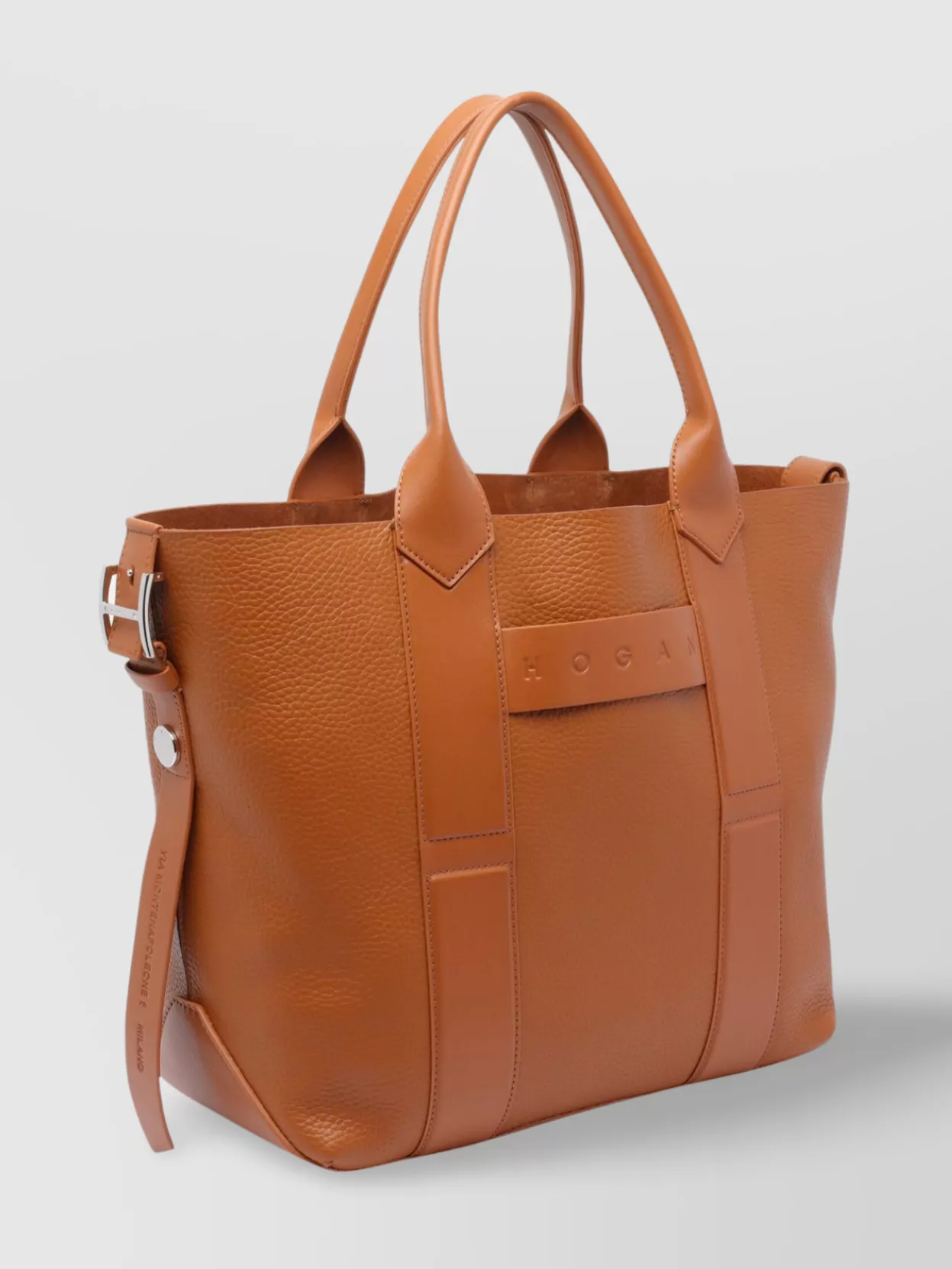 Hogan Leather Tote Bag With Detachable Strap