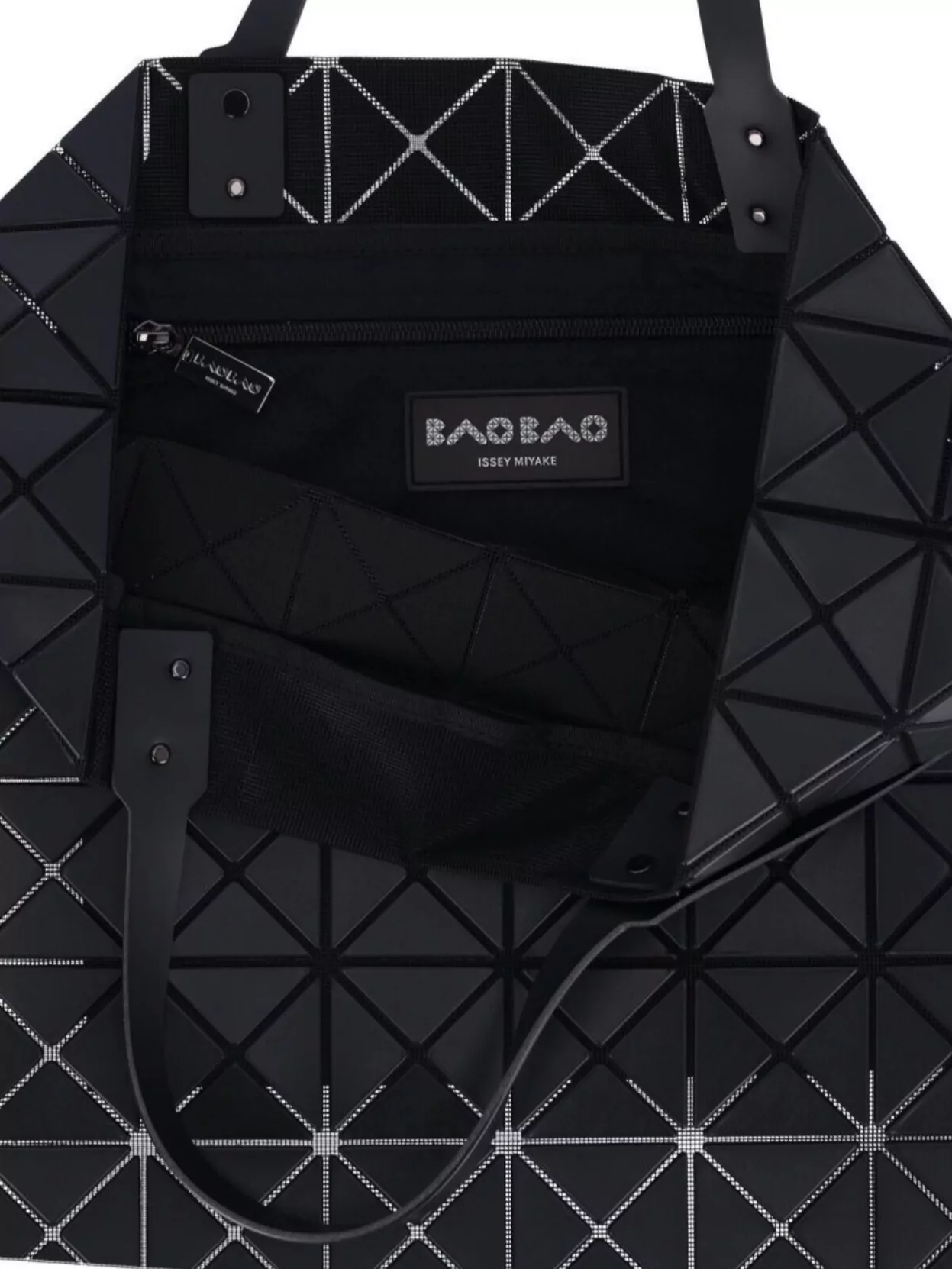 Bao Bao Issey Miyake Geometric Design Tote Bag With Top Handles In Black