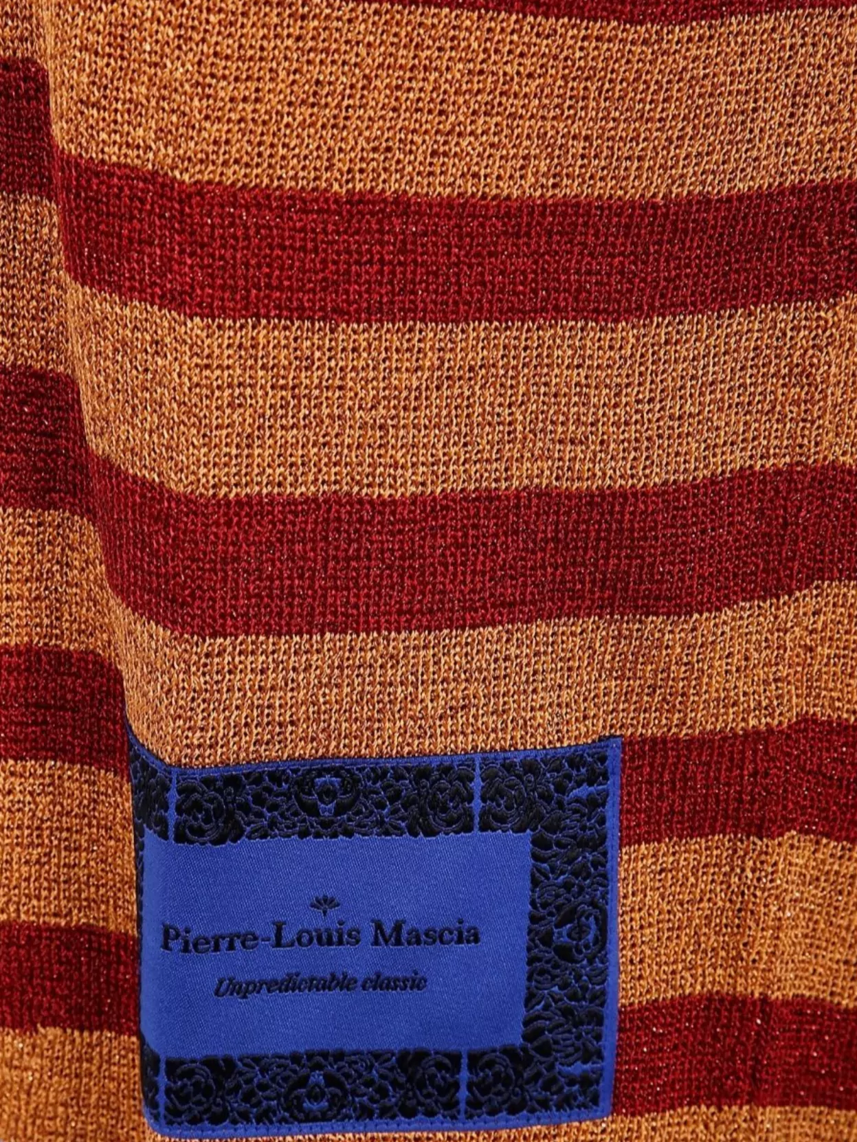 Pierre Louise Mascia Knit Vest Striped Trim