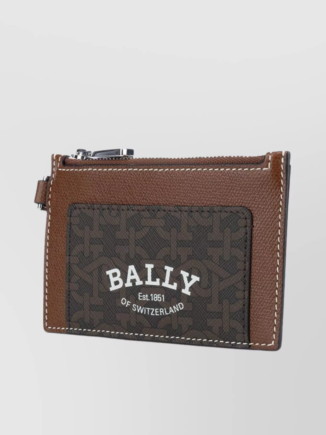 Shop Bally Stitched Leather Wallets Contrast Stitching