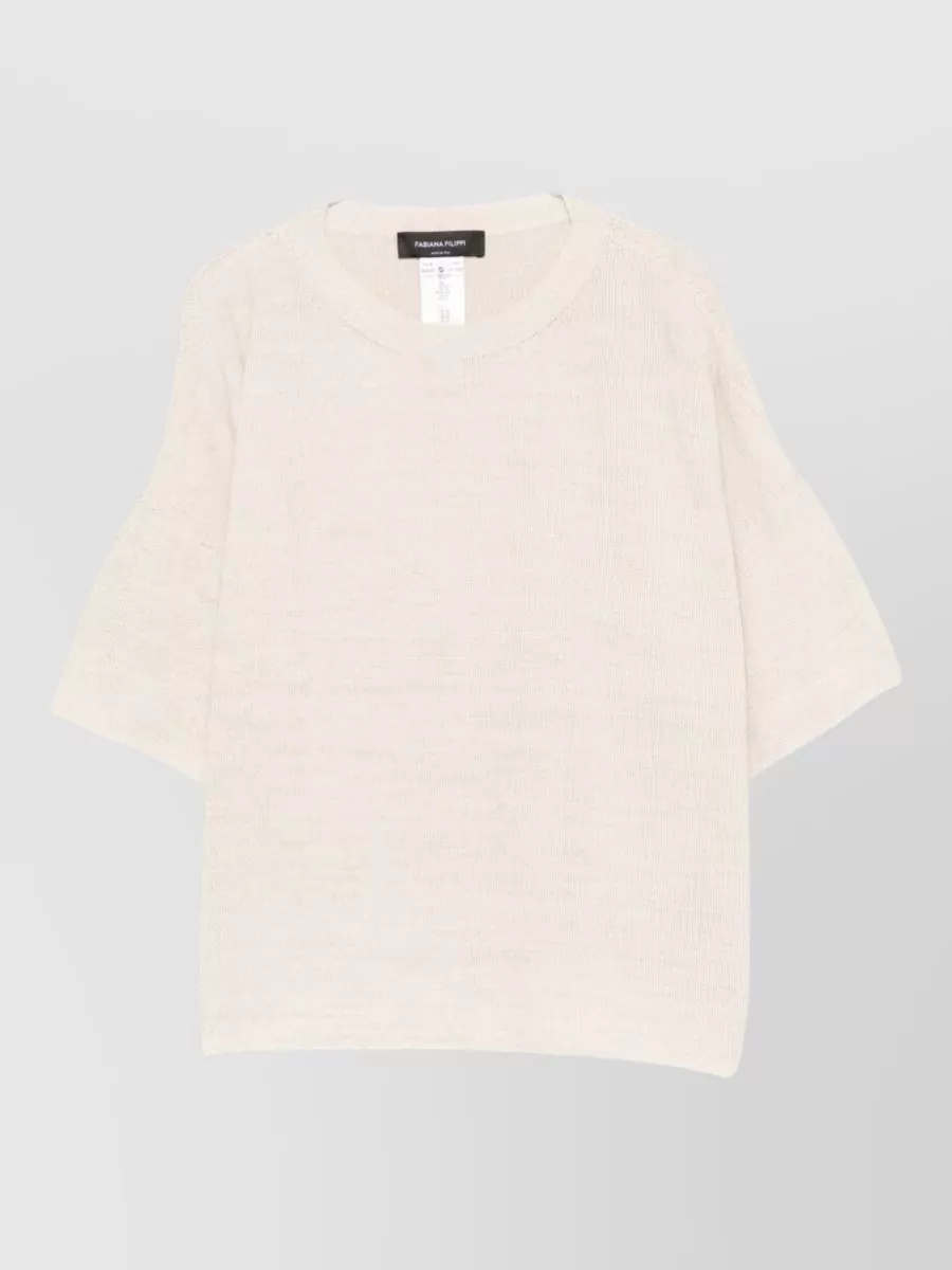 Fabiana Filippi shimmer short-sleeve crew-neck t-shirt