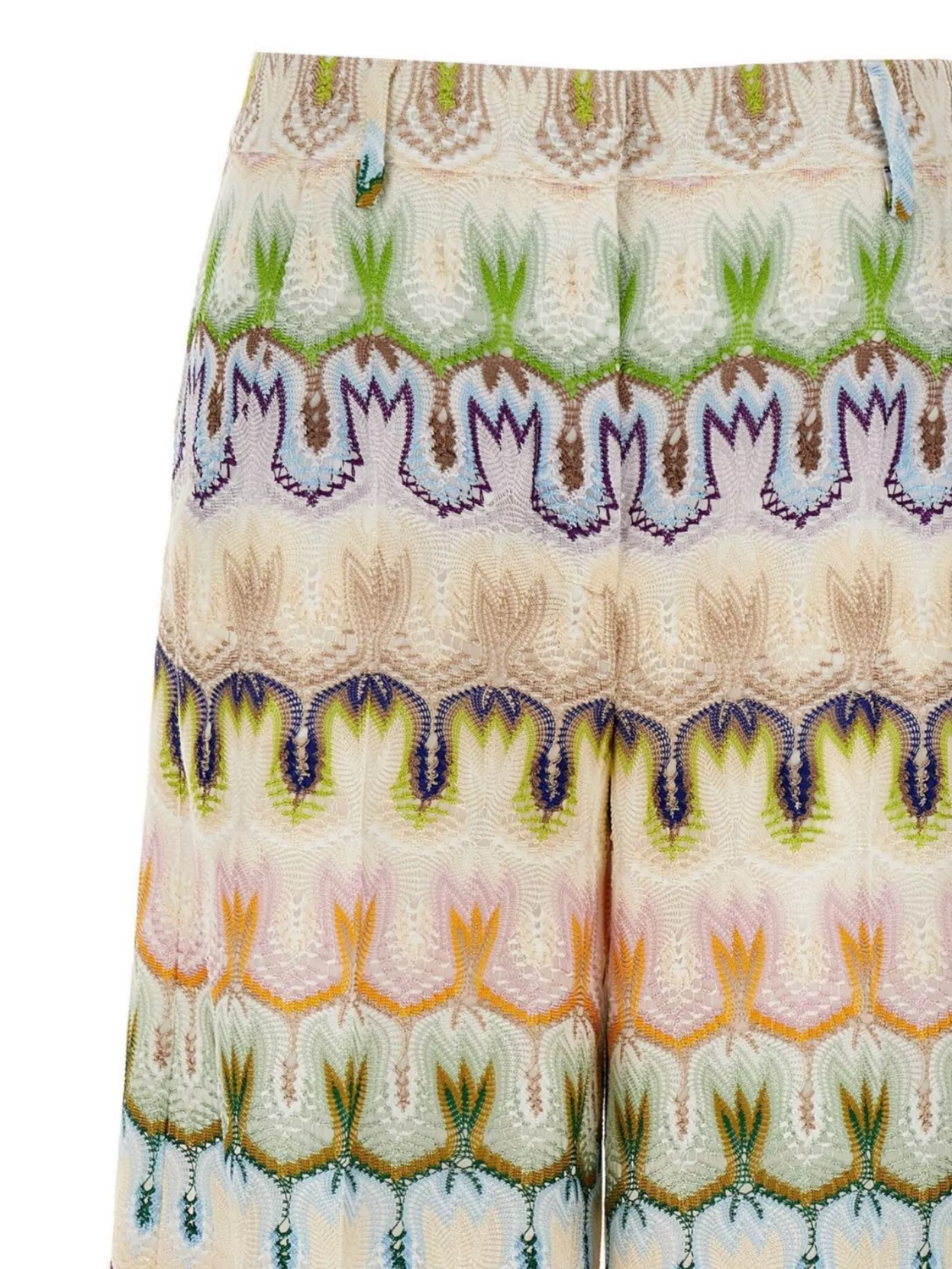 Shop Missoni Lace High Waist Wide Leg Trousers