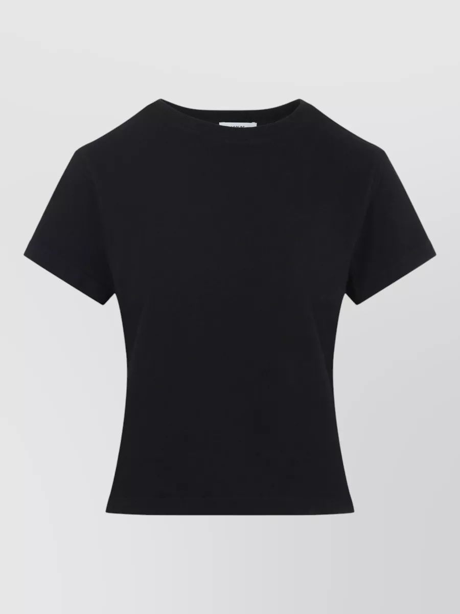 Agolde Adine Crew Neck Short Sleeve T-shirt In Black