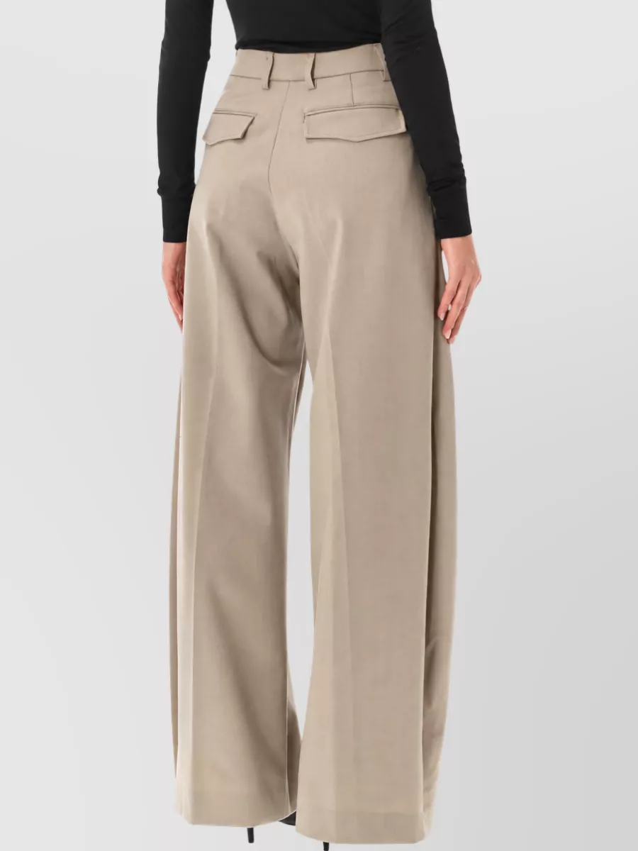 Thelatest Virgin Wool High-Rise Pleated Balloon Wide-Leg Trousers