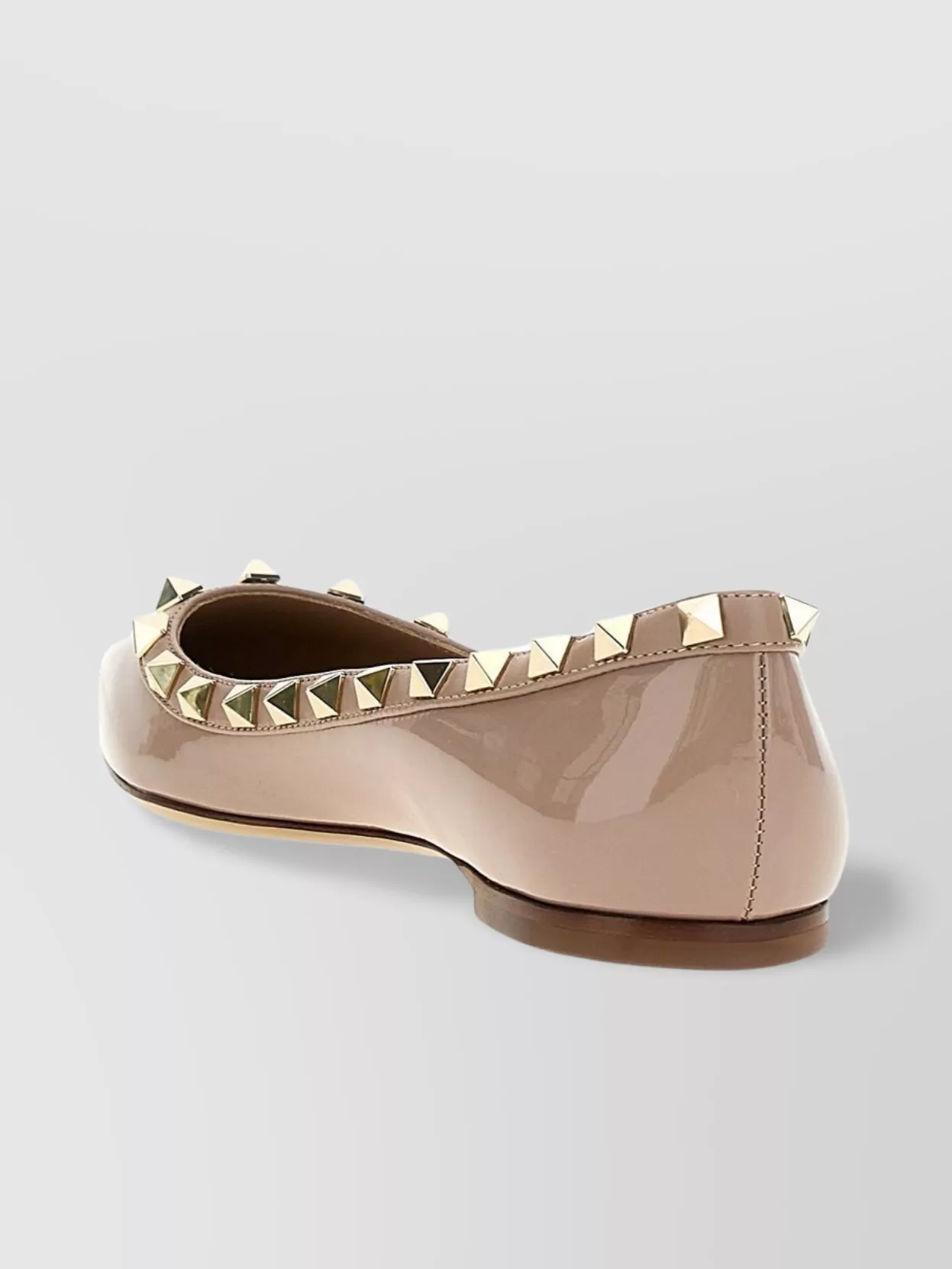 Valentino 'ruckstud' Ballet Flats Patent Finish