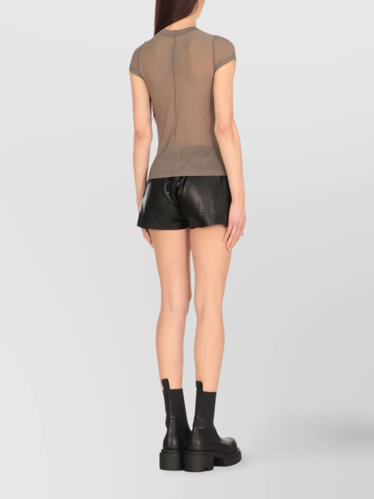 Rick Owens Crew Neck Sheer Fabric Lightweight Stretchy