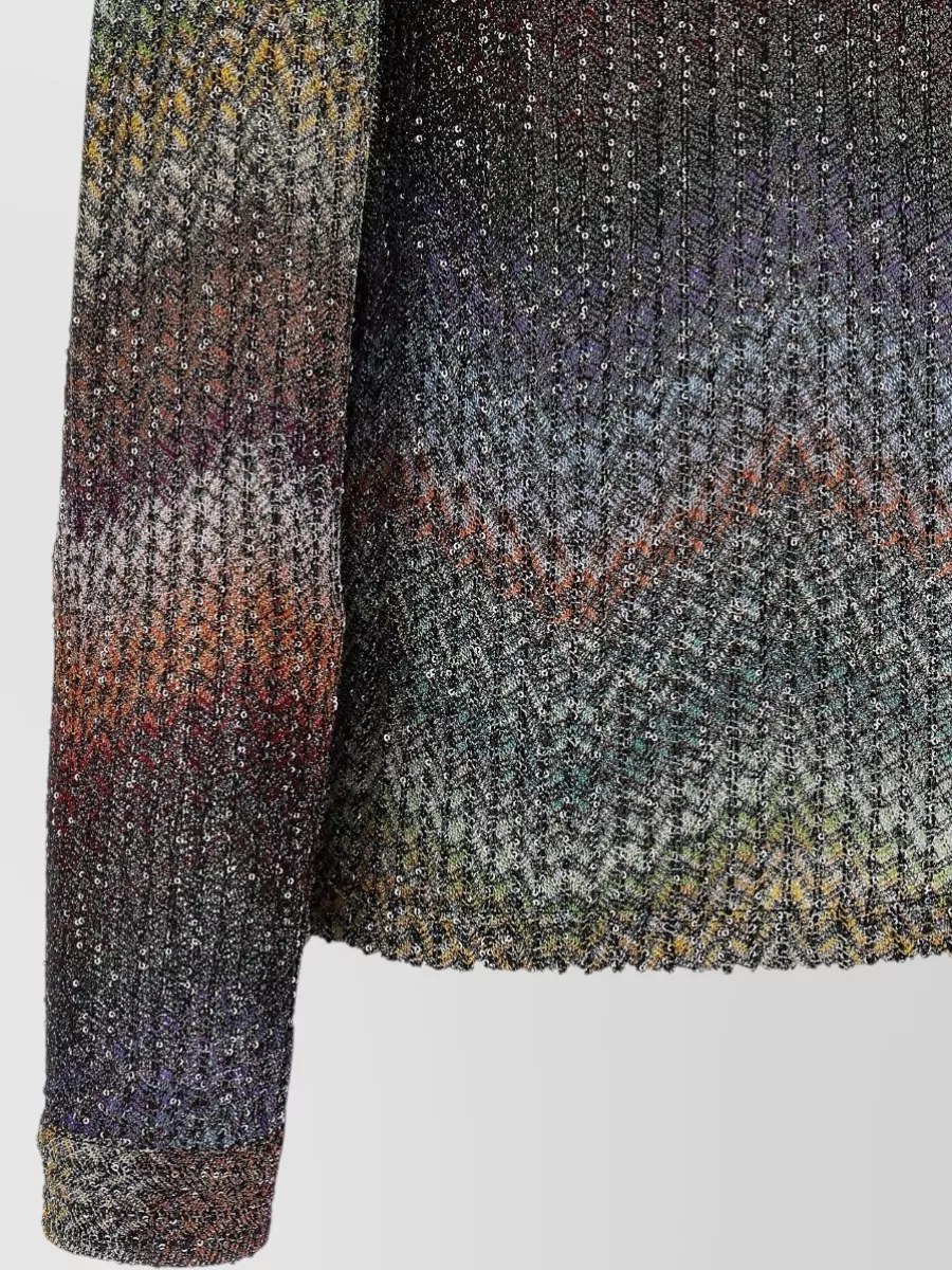 Missoni Sequin Lamé Viscose Shirt Long Sleeves