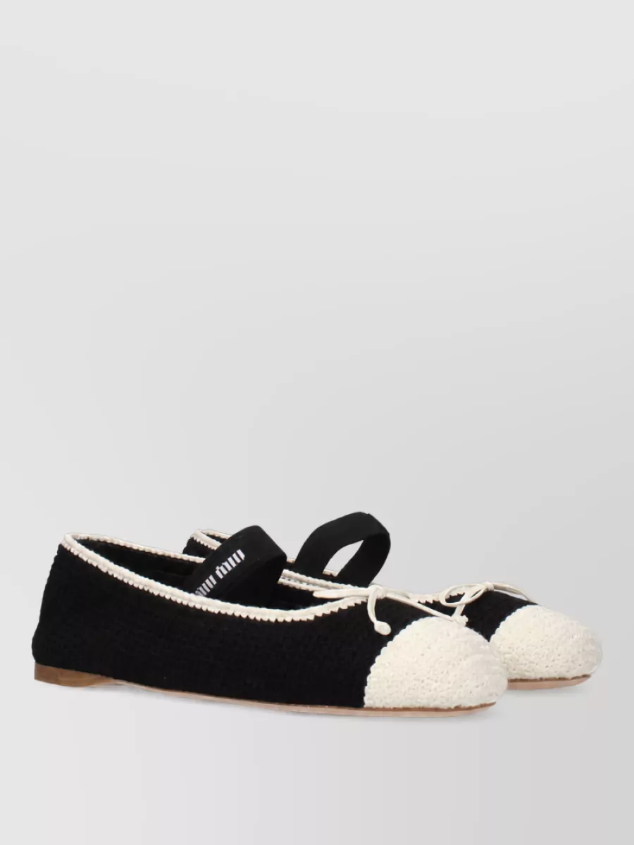 Miu Miu Textile Ballerina Flats