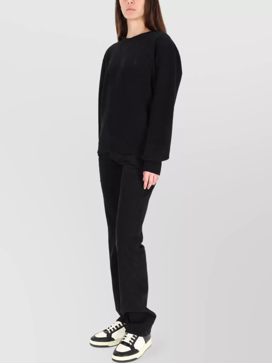Saint Laurent Cassandre Logo Crew Neck Sweatshirt
