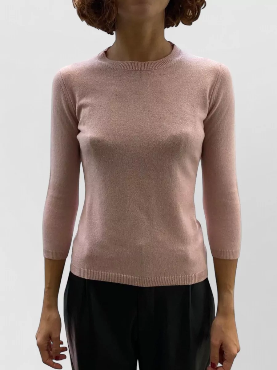 La Rose cashmere 3/4-sleeve jumper