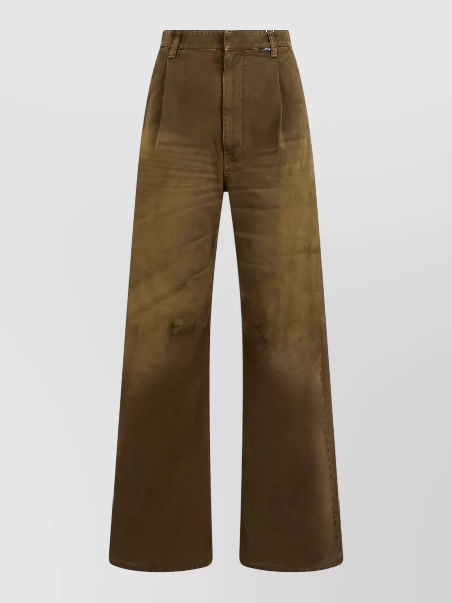 Mm6 Maison Margiela cotton high-rise flared denim trousers