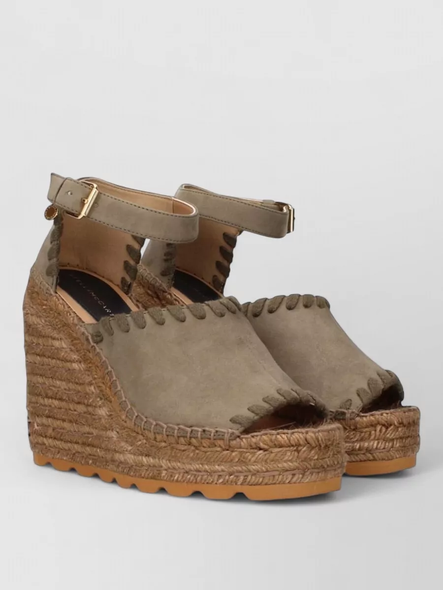 Stella Mccartney Leather Wedge Sandals