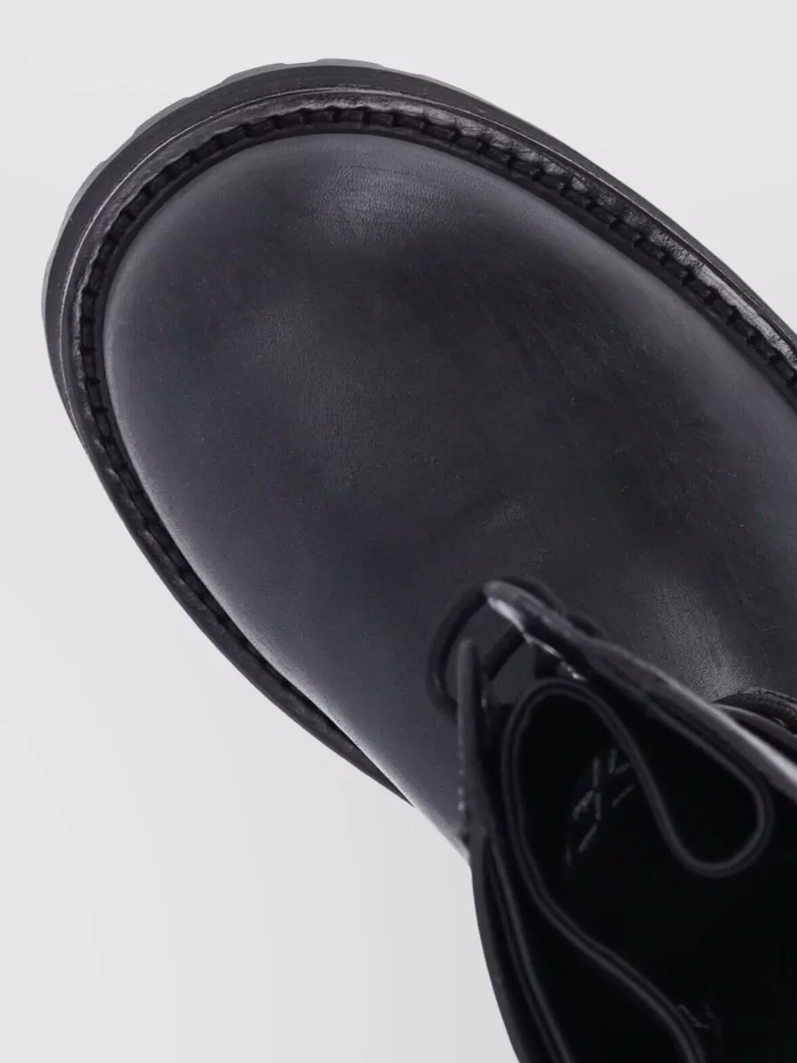 Balenciaga Leather Lace-Up Ankle Boots