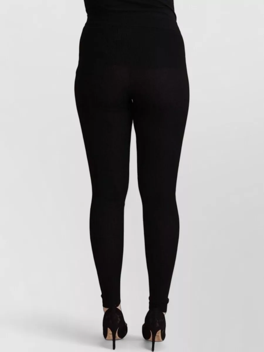 Dolce&Gabbana Cashmere Ribbed Slim-Fit Leggings