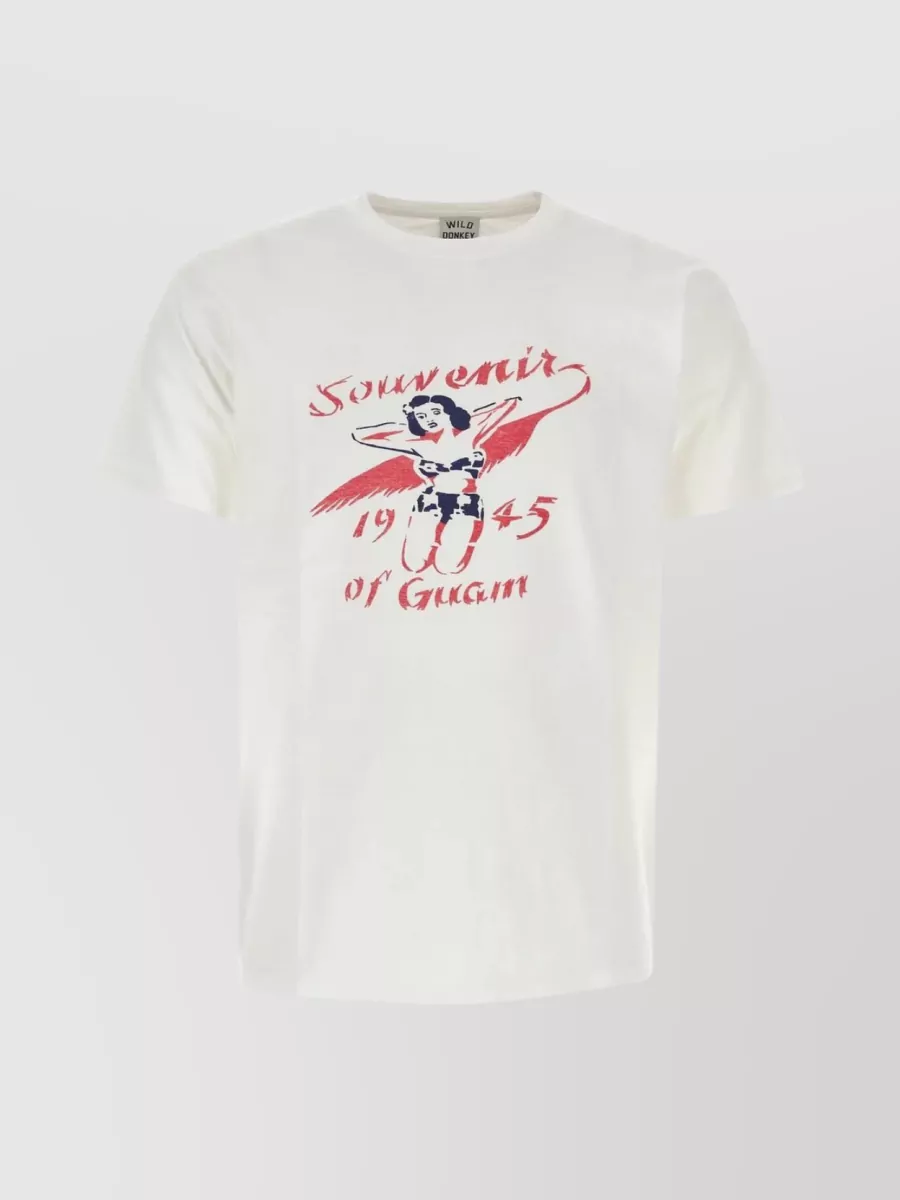 Shop Wild Donkey Guam Souvenir Graphic Print T-shirt In Burgundy