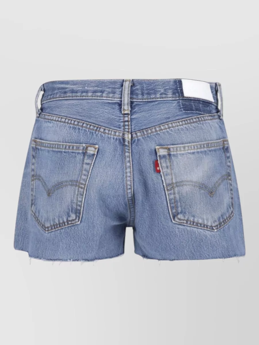 Re/Done Straight Denim Short Shorts