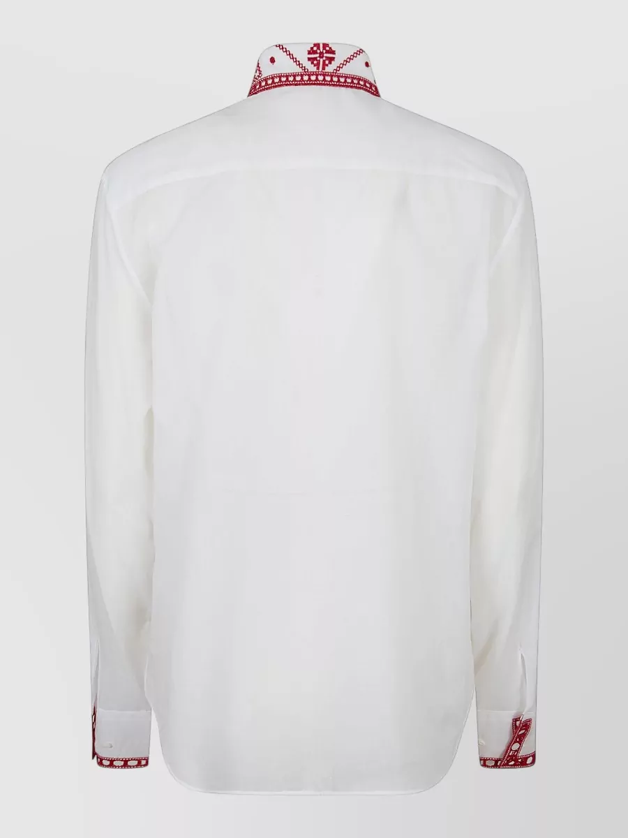 Ermanno Scervino Embroidered Cotton Long-Sleeve Shirt
